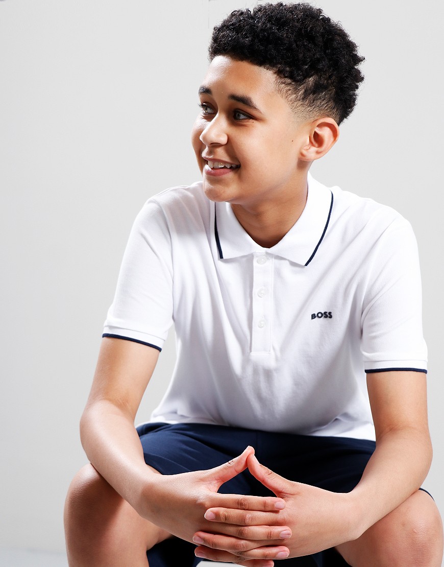 BOSS Kids Polo Shirt White Terraces Menswear