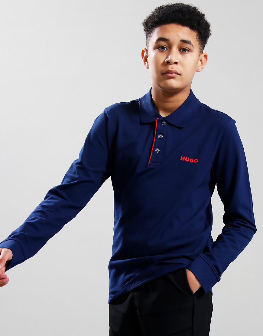 Boys hugo boss long sleeve polo cheap