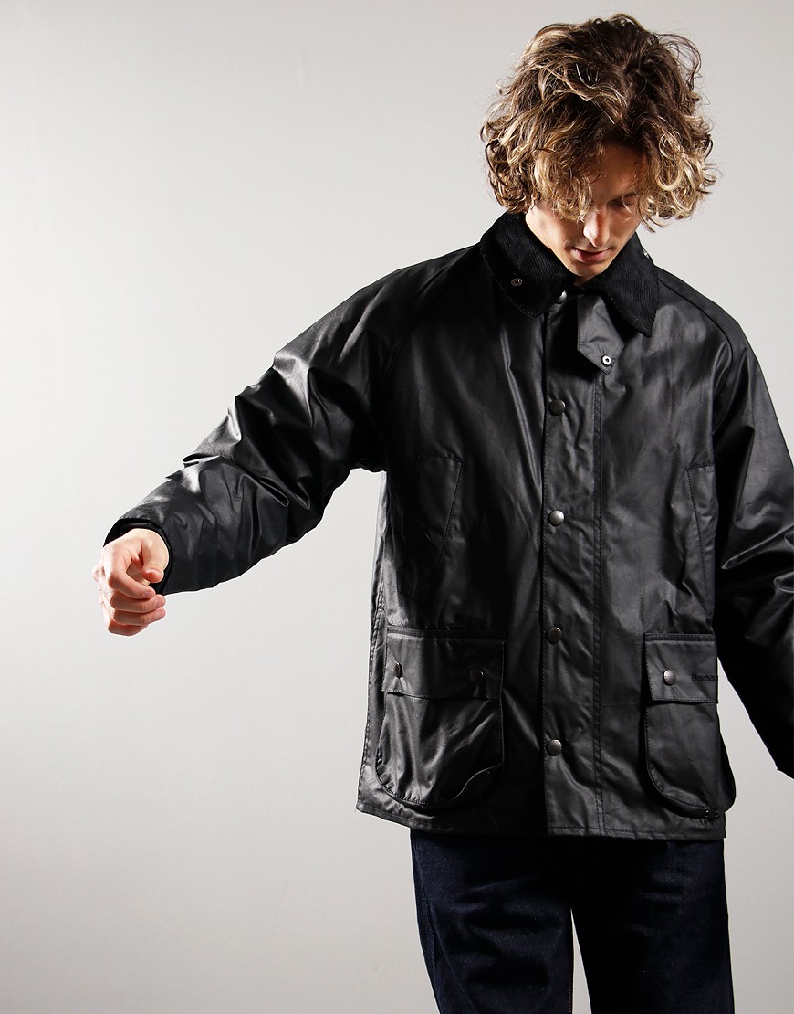 Barbour Bedale Wax Jacket Black Terraces Menswear