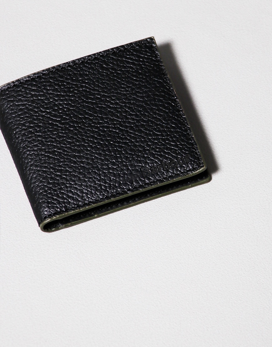 barbour leather coin wallet