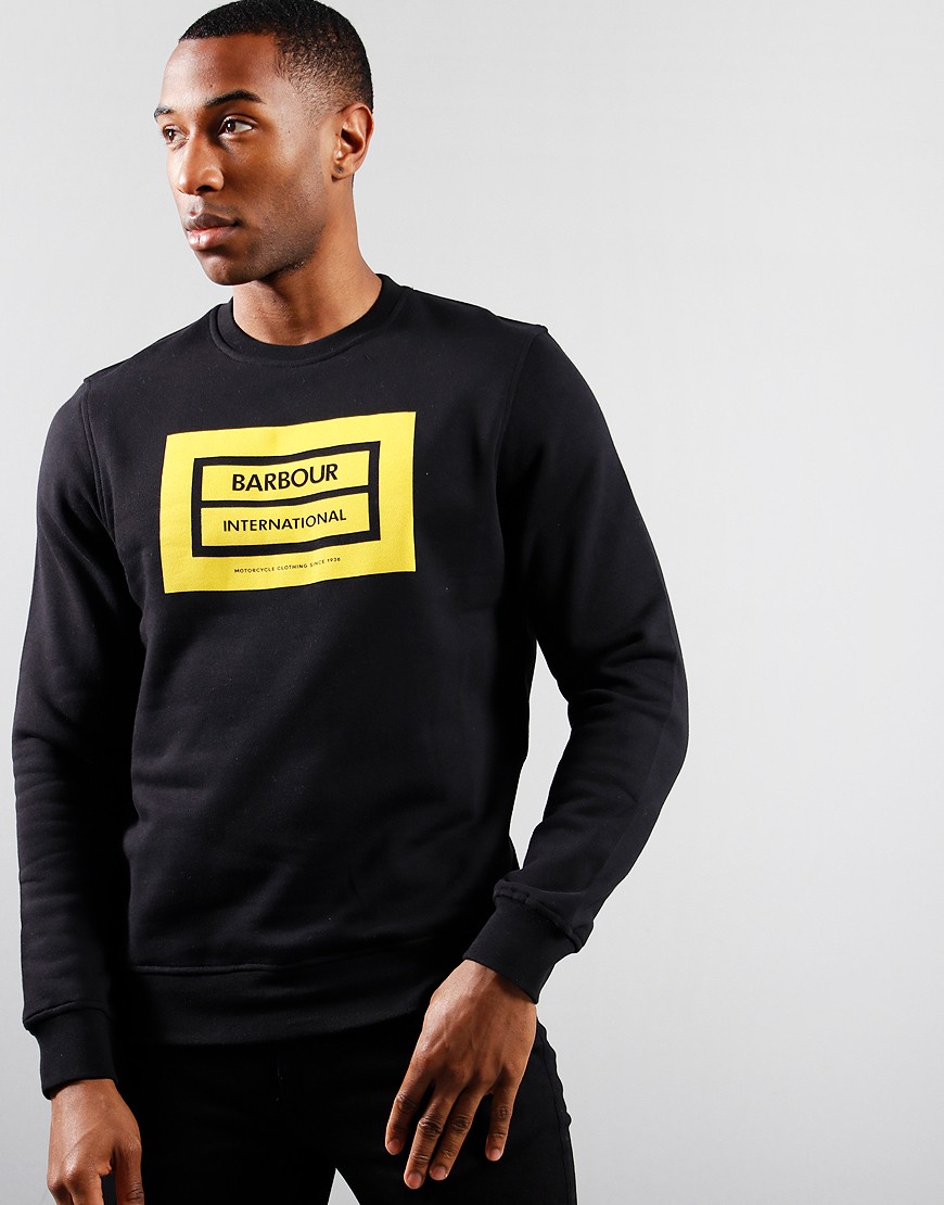 Barbour International Legacy Logo Sweat Black - Terraces Menswear