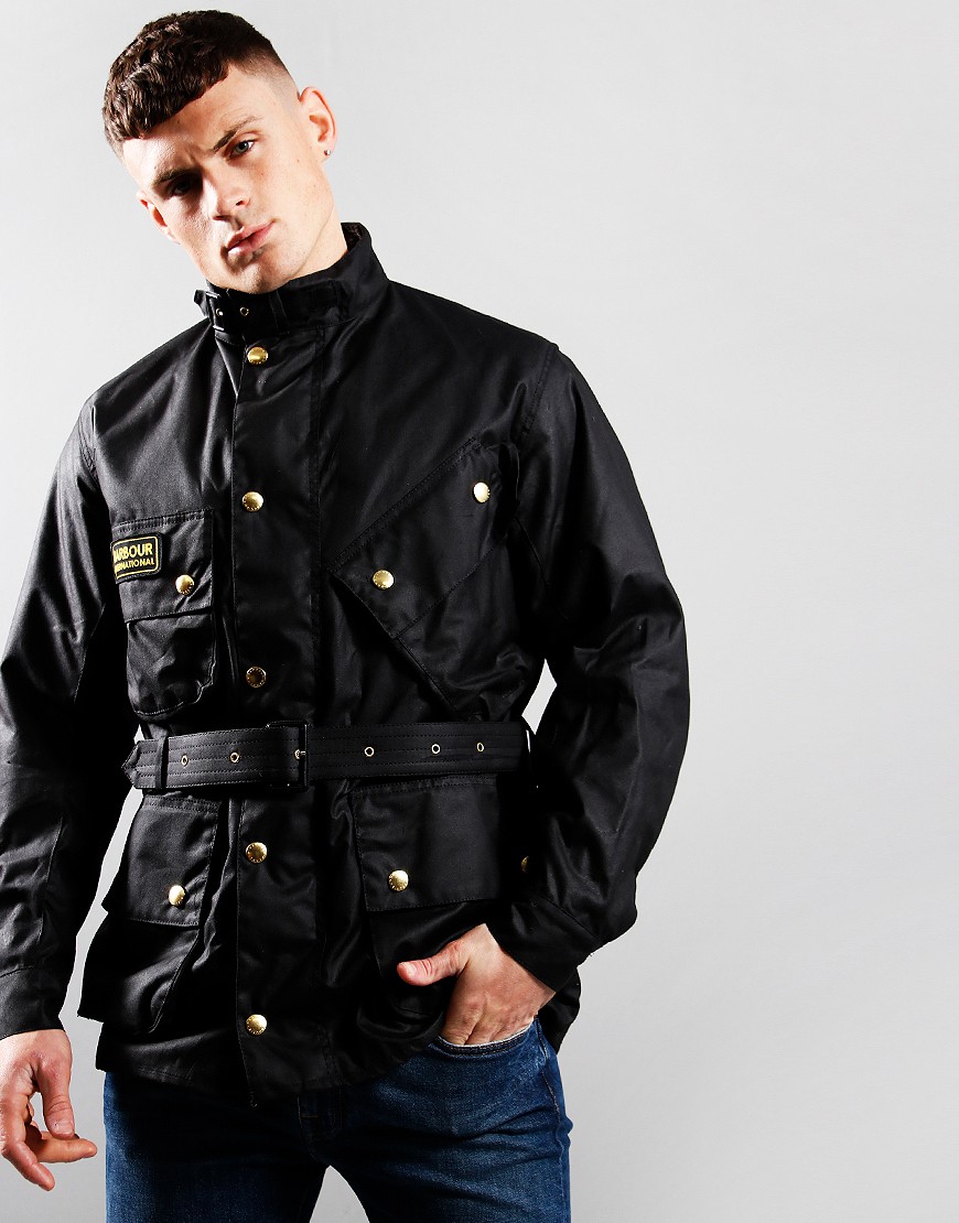 Barbour International Original Wax Jacket Black - Terraces Menswear