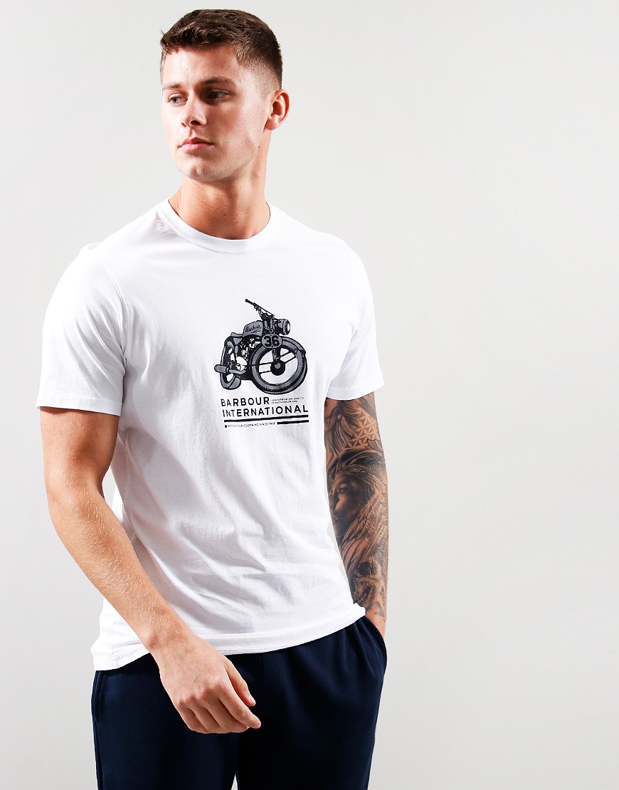 Barbour International Surface T-Shirt White - Terraces Menswear