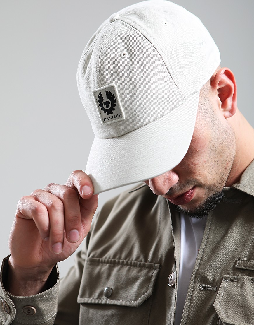 Belstaff Phoenix Logo Cap Silver Birch - Terraces Menswear