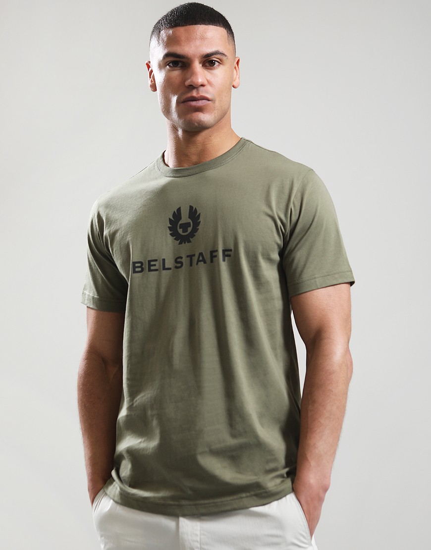 Tシャツ・カットソー BELSTAFF Men T-shirt Military 105524 SURPLUS GREEN Men's Cotton Jersey Belstaff T-Shirt in Surplus Green
