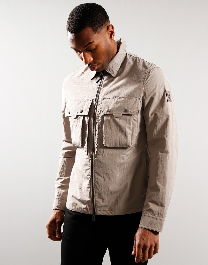Belstaff Tactical Overshirt Dark Sand - Terraces Menswear
