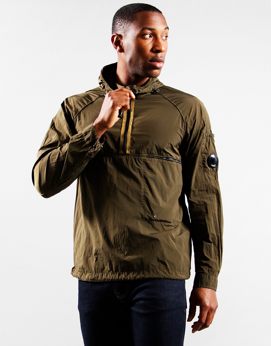 C.P. Company CR L Hooded Overshirt Green Moss Terraces Menswear