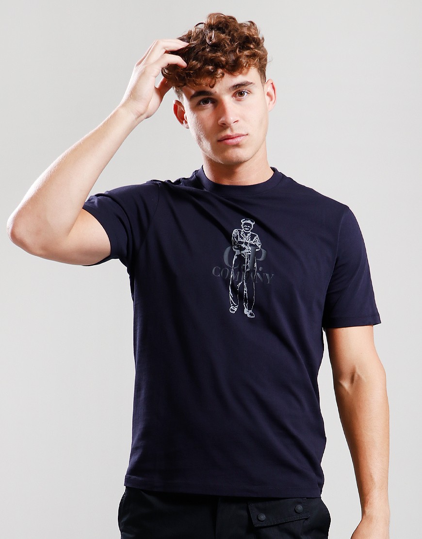 【送料&関税込】C.P. Company british Sailor T-shirt C.P. Company British Sailor T-Shirt Total Eclipse - Terraces