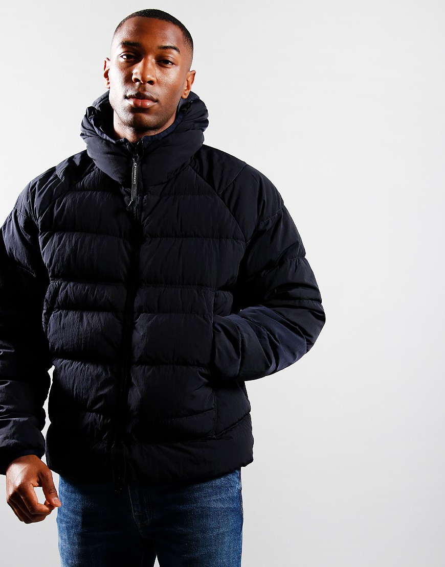 C.P. Company Hooded Down Jacket Total Eclipse Terraces Menswear