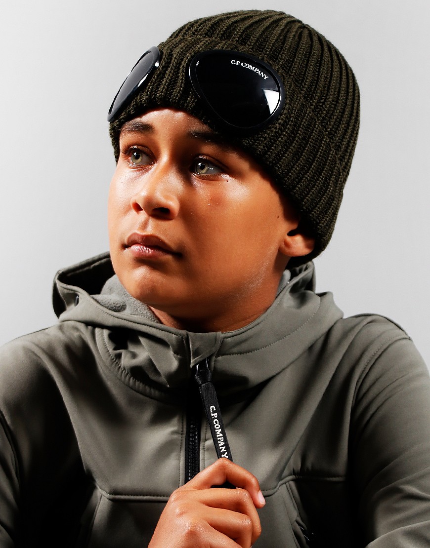 C.P. Company Kids Goggle Beanie Ivy Green