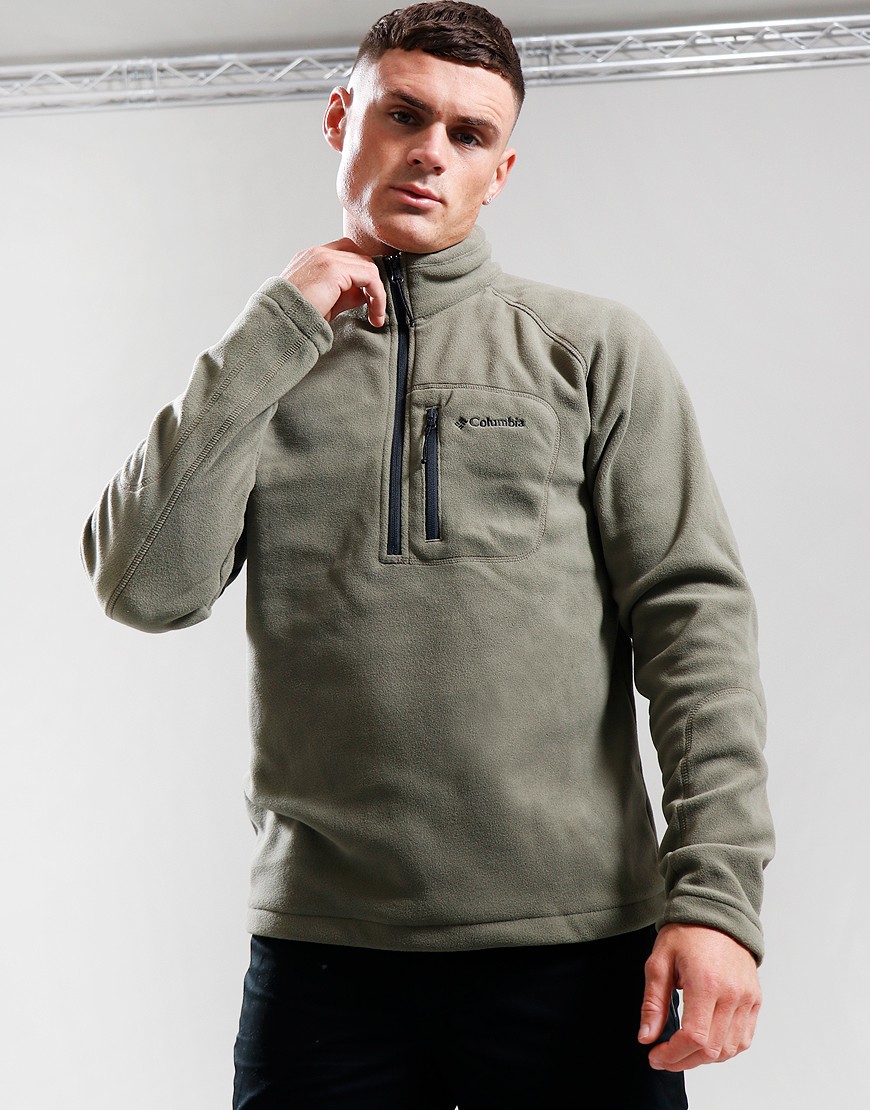 Columbia Fast Trek Half Zip Fleece Stone Green Shark Terraces Menswear