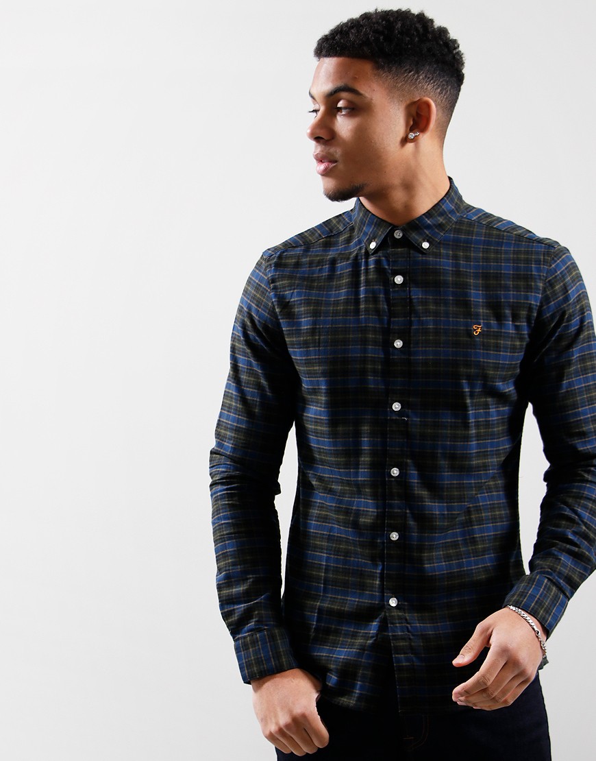 Farah Long Sleeve Shirt Fraser Evergreen Terraces Menswear