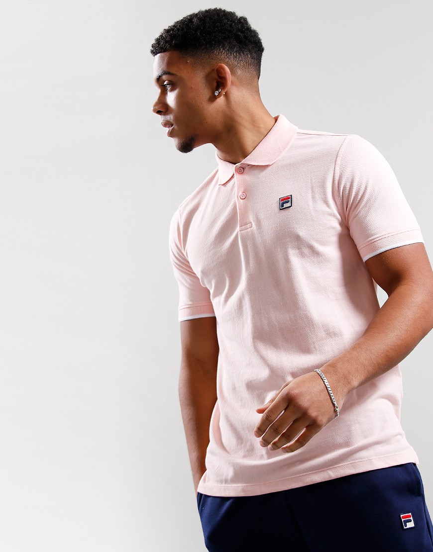 Pink and white fila shirt store
