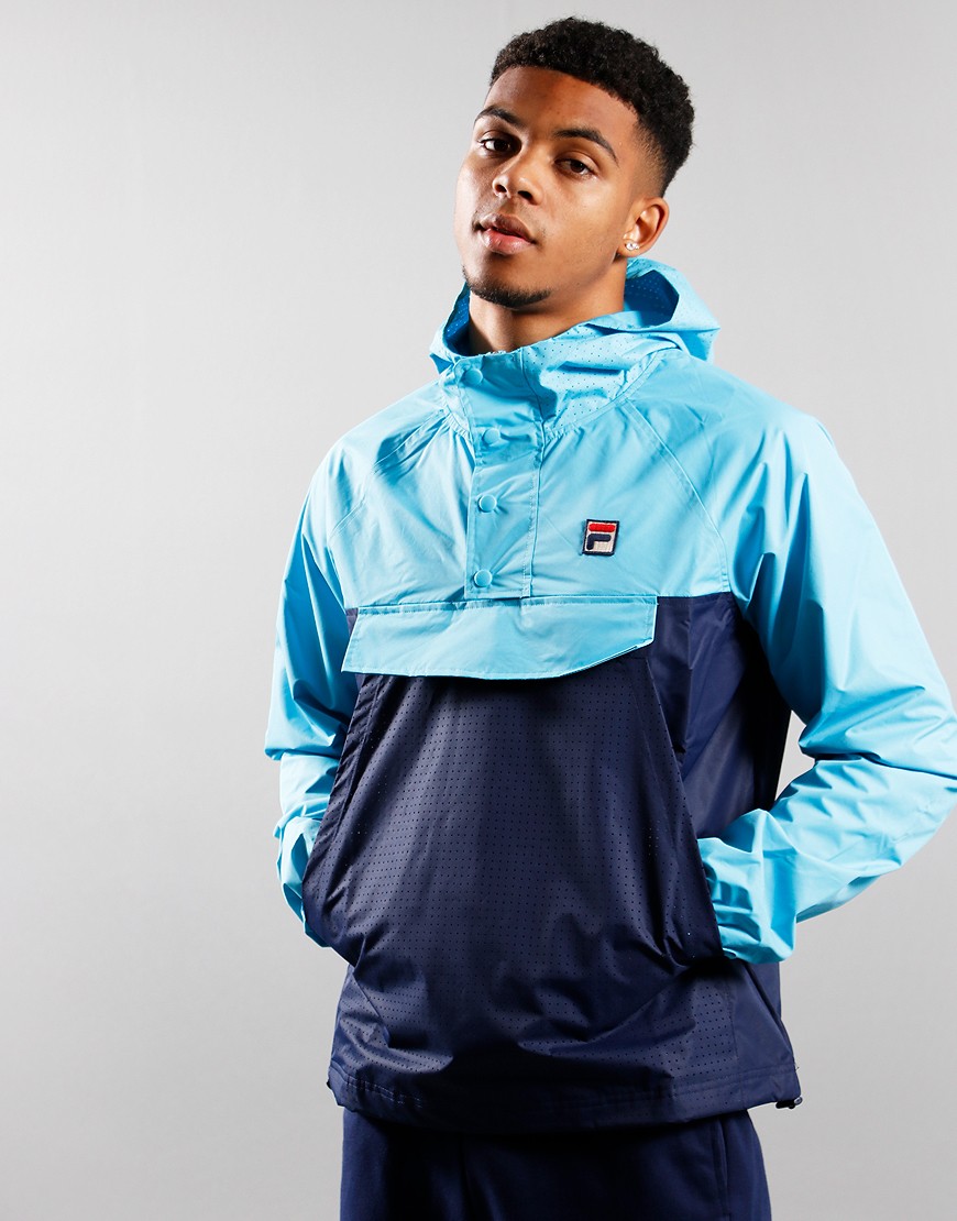 Fila Vintage Jamie Anorak Navy Aqua