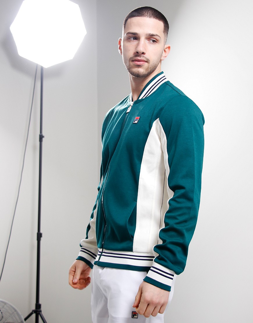 FILA Vintage Settanta Track Top Botanical Green Gardenia Terraces Menswear