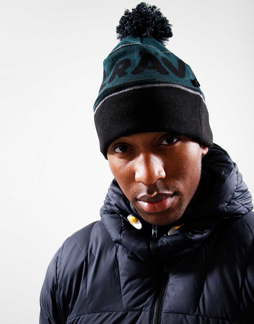 Fjallraven Pom Hat | Arctic Green-Black Fjallraven Pom Hat | Arctic Green-Black