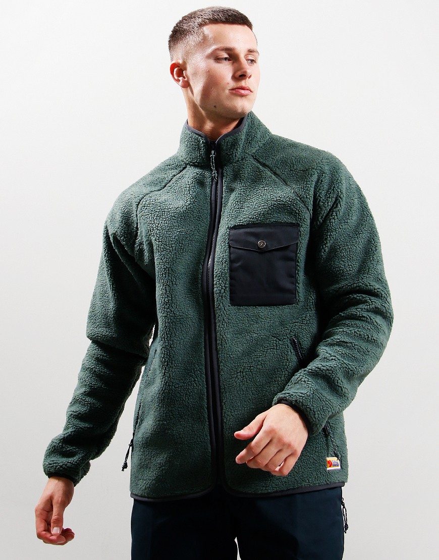 FJALLRAVEN Vardag Pile Fleece Deep Patina Iron Grey Terraces Menswear