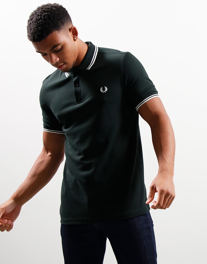◇FRED PERRY◇ M2 Single Tip Fred Perry Shirt Night Green Da Long Sleeve Reversible Fred Perry Shirt - Night Green / Grey