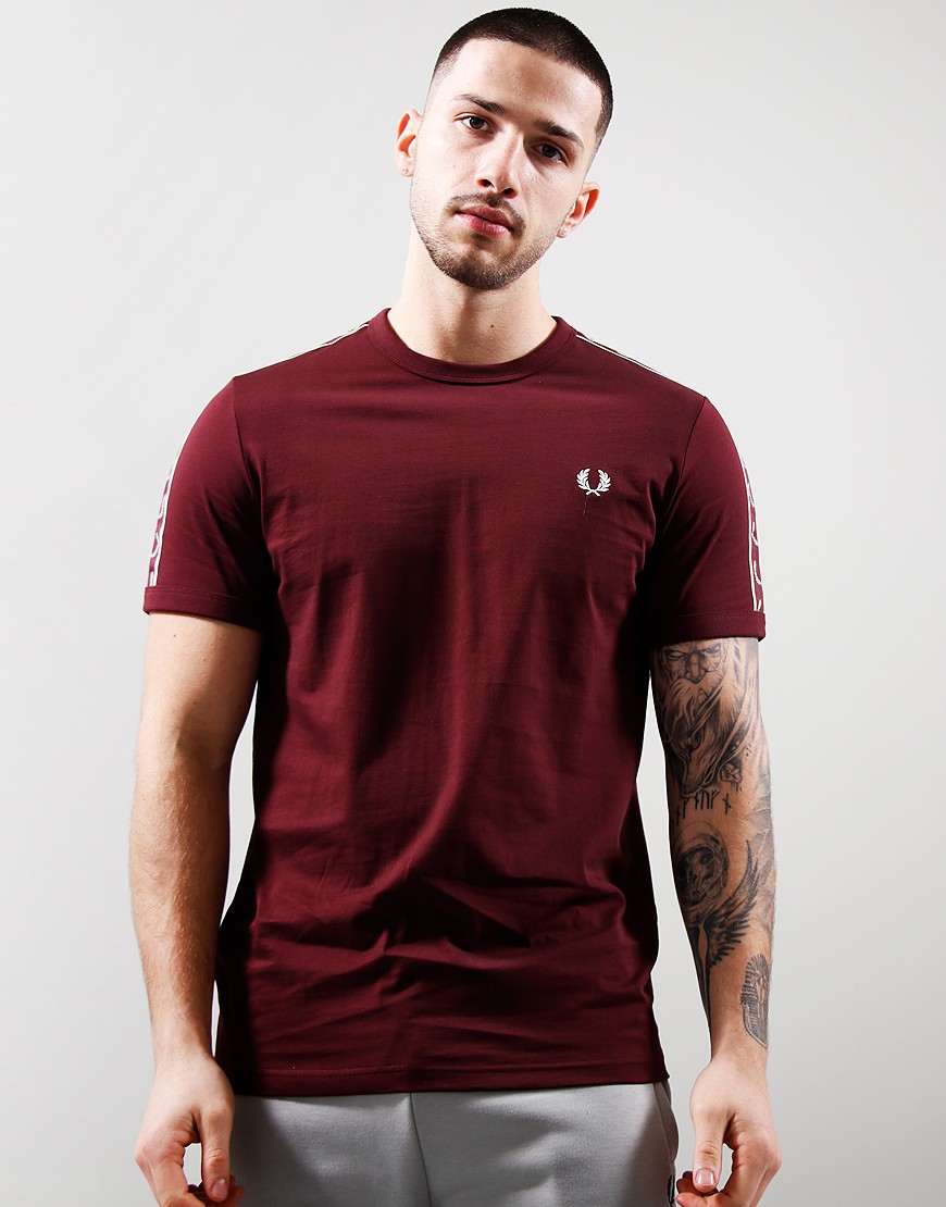 Fred perry ringer top t shirt red