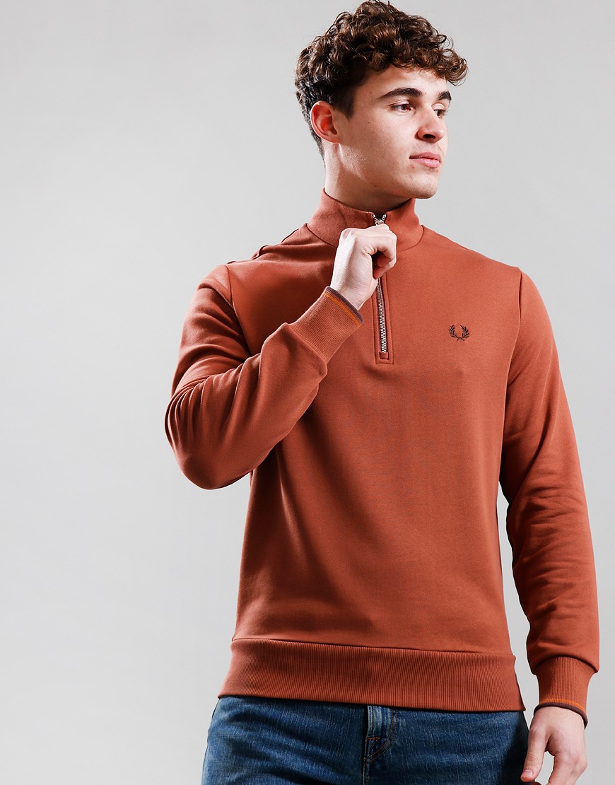 FRED PERRY☆ Crew Neck Sweatshirt CINNAMON Fred Perry Crew Neck Sweatshirt (Cinnamon) | eBay UK