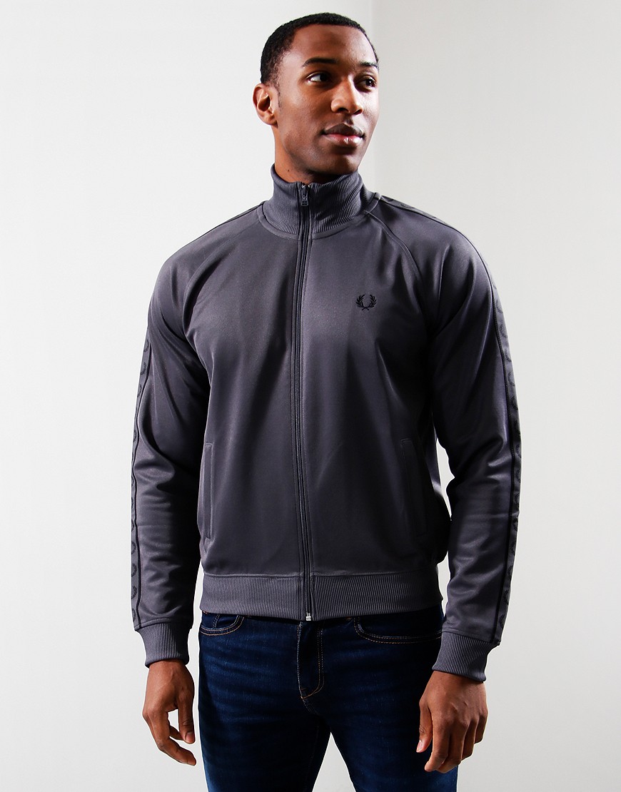 Fred Perry Seasonal Tape Track Track Gunmetal - Terraces Menswear