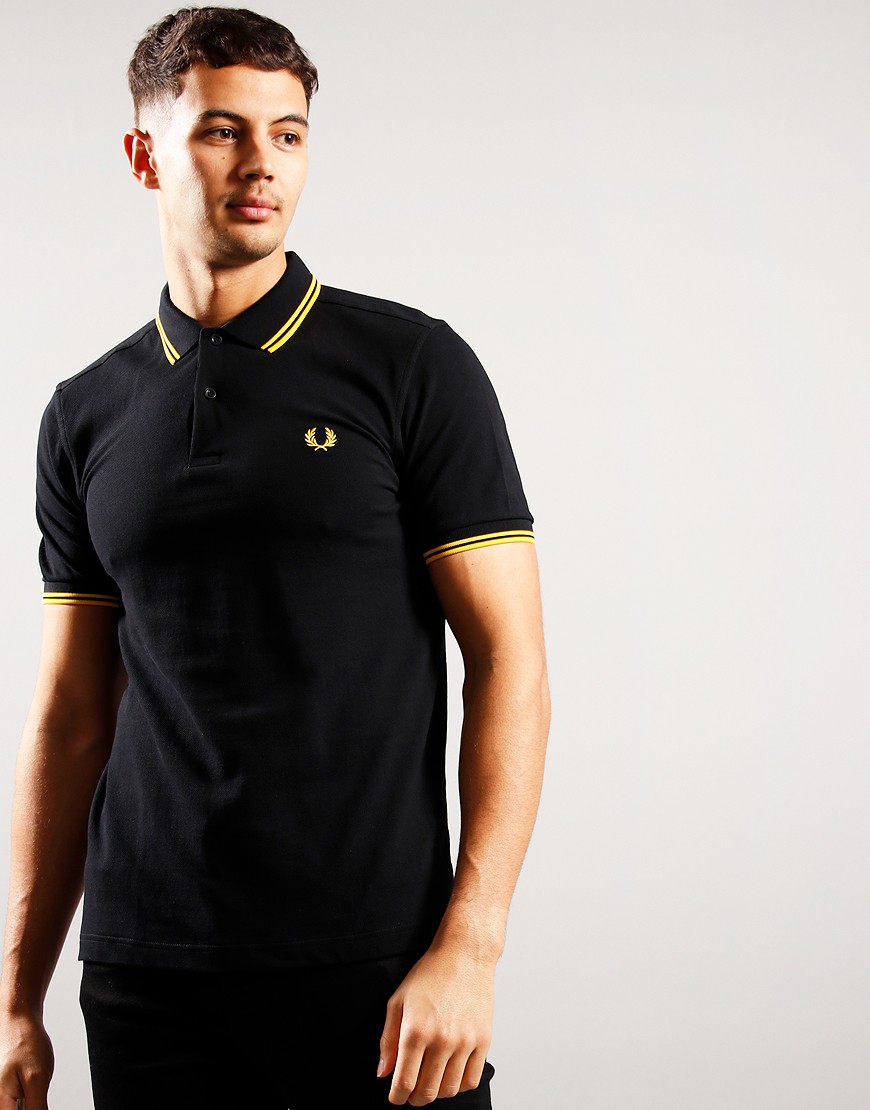 Fred Perry Twin Tipped Polo Shirt Black 
