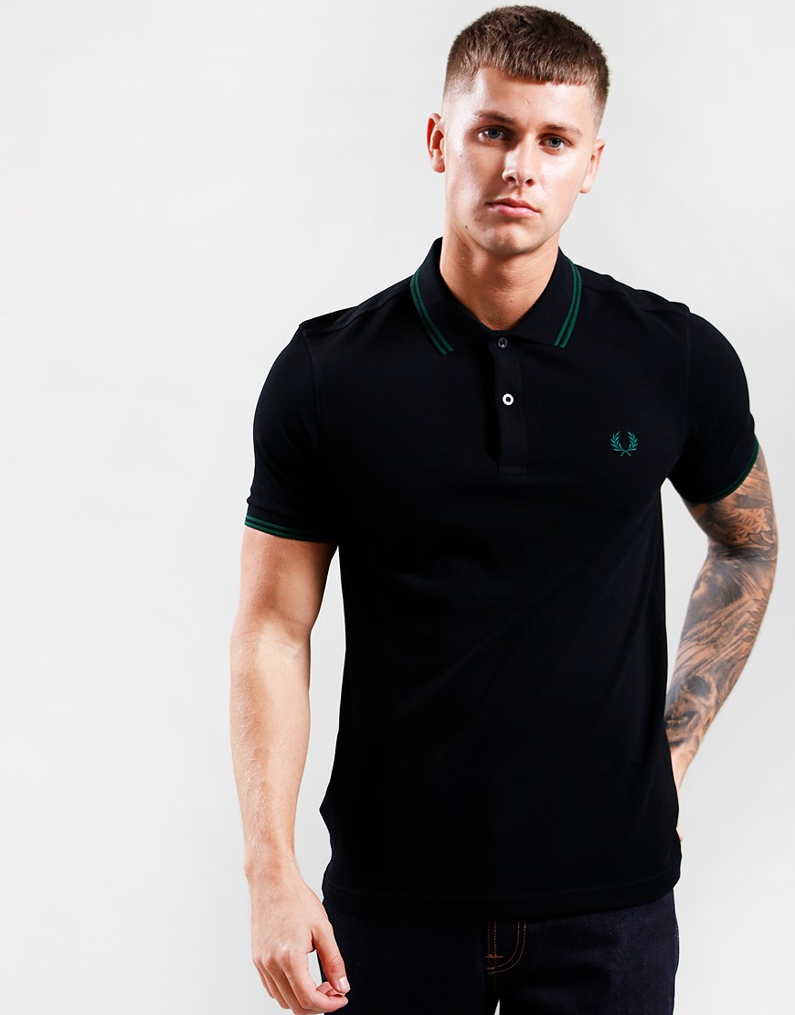 Fred perry twin tipped clearance polo t shirt black