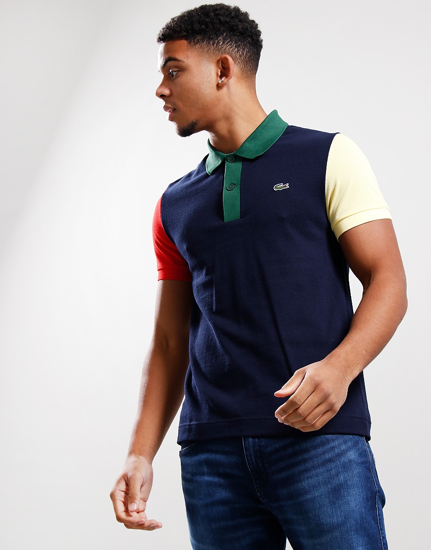 Lacoste colour block polo shirt clearance