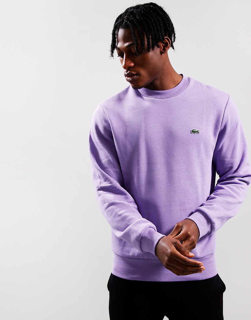 Lacoste Neva Sweat - Purple Terraces Menswear Cotton Crew