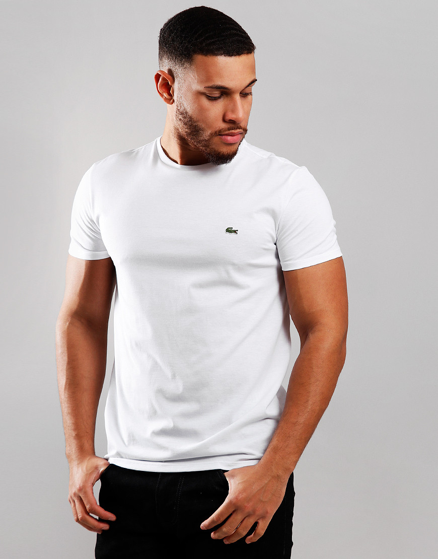 lacoste plain white shirt