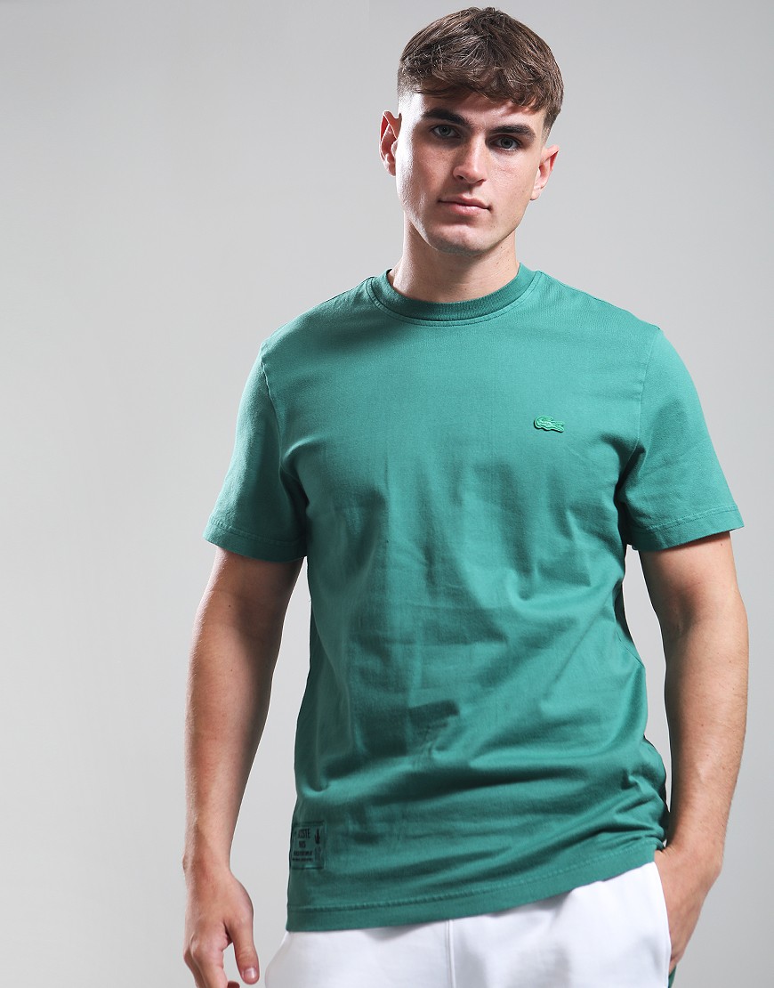 Lacoste Washed Heavy Jersey T-Shirt Green - Terraces Menswear