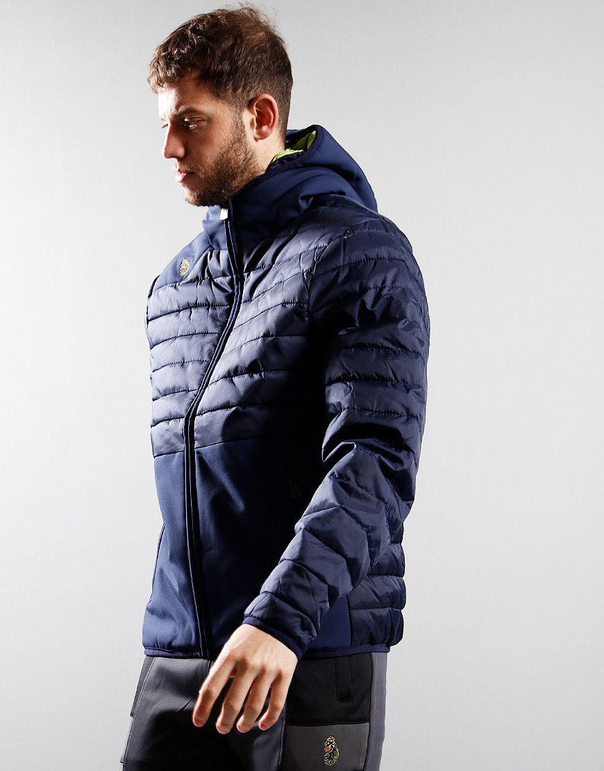 Luke 1977 Bubbla Quilted Jacket Navy= - Terraces Menswear