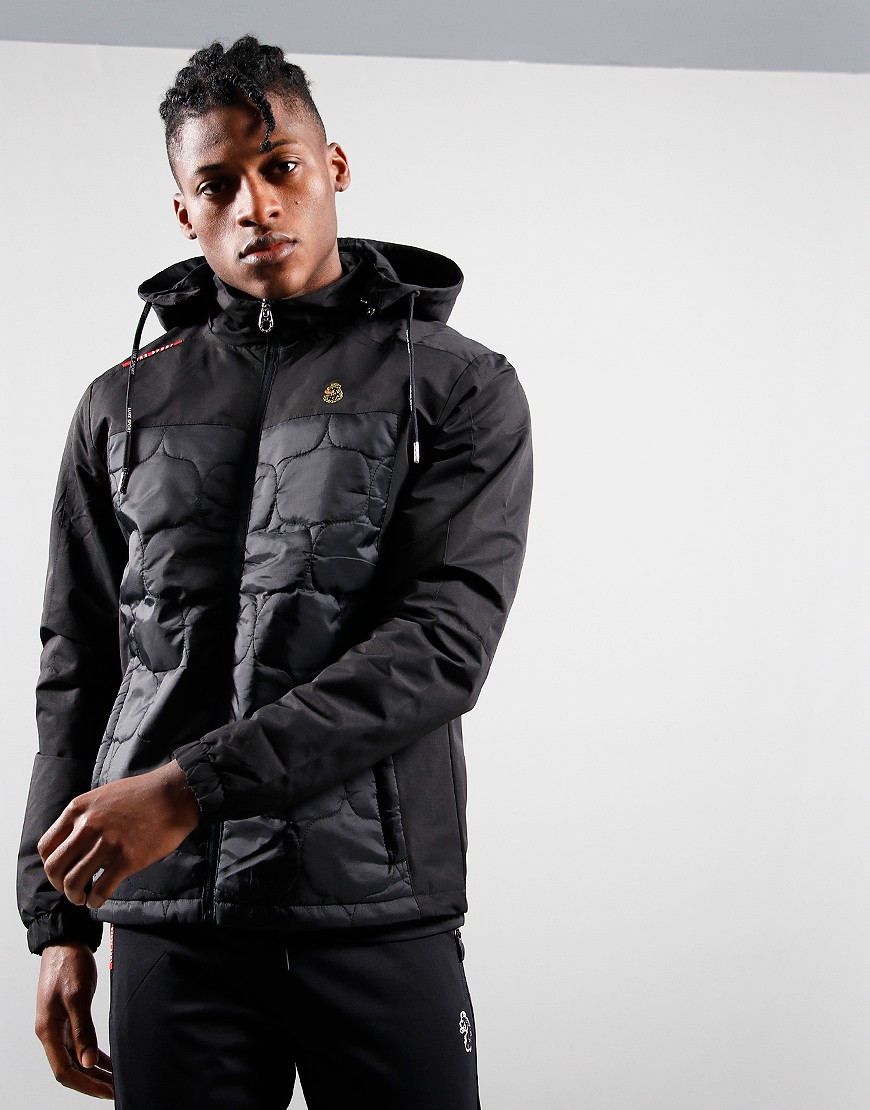 luke 1977 longard quilted hooded jacket black