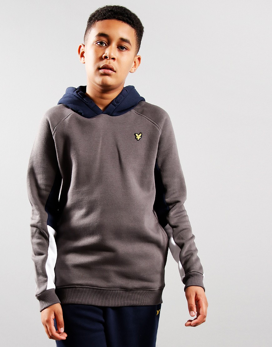 Lyle Scott Junior Oversized Cut and Sew BB Hoodie Castlerock