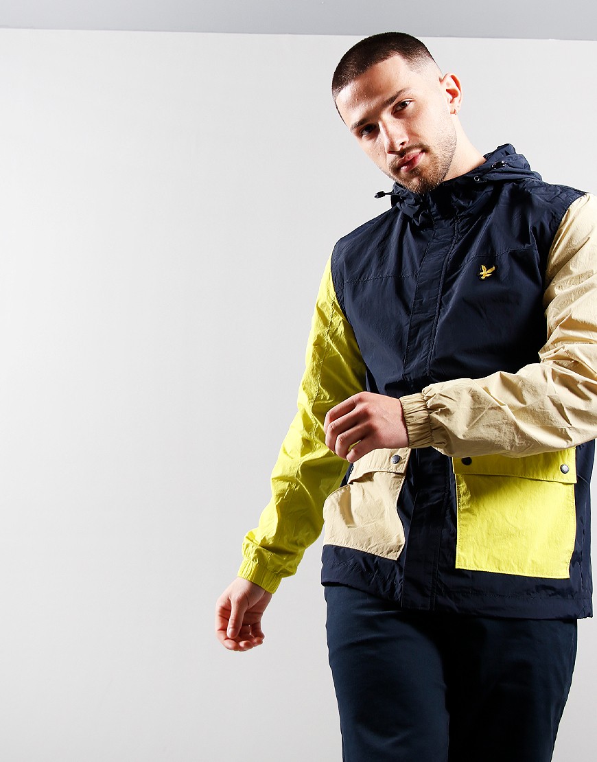 Lyle Scott Colour Block Hooded Jacket Dark Navy Terraces Menswear