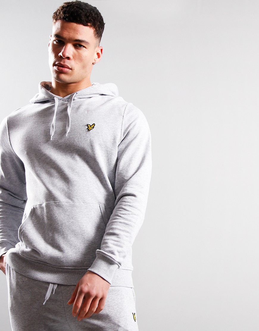 Lyle Scott Pullover Hoodie Light Grey Marl Terraces Menswear