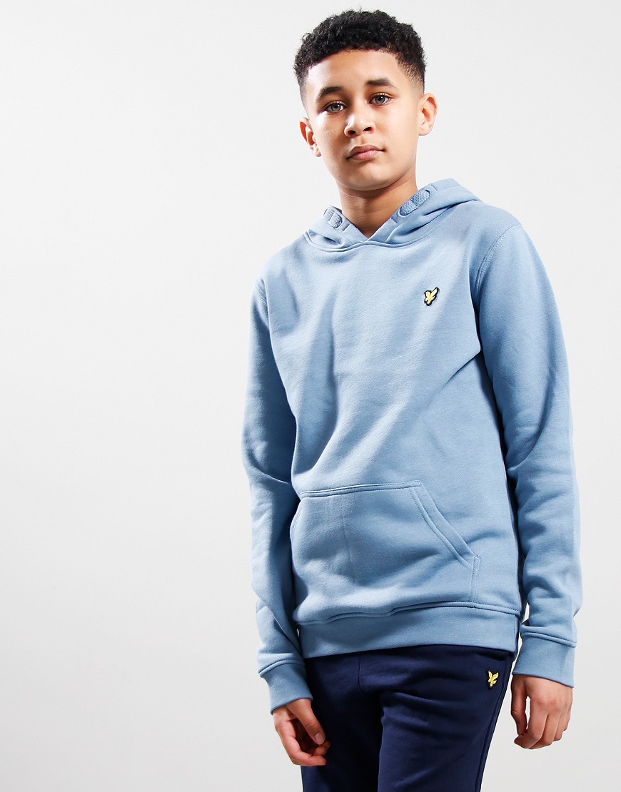 Lyle Scott Junior Classic Hoodie Faded Denim Terraces Menswear