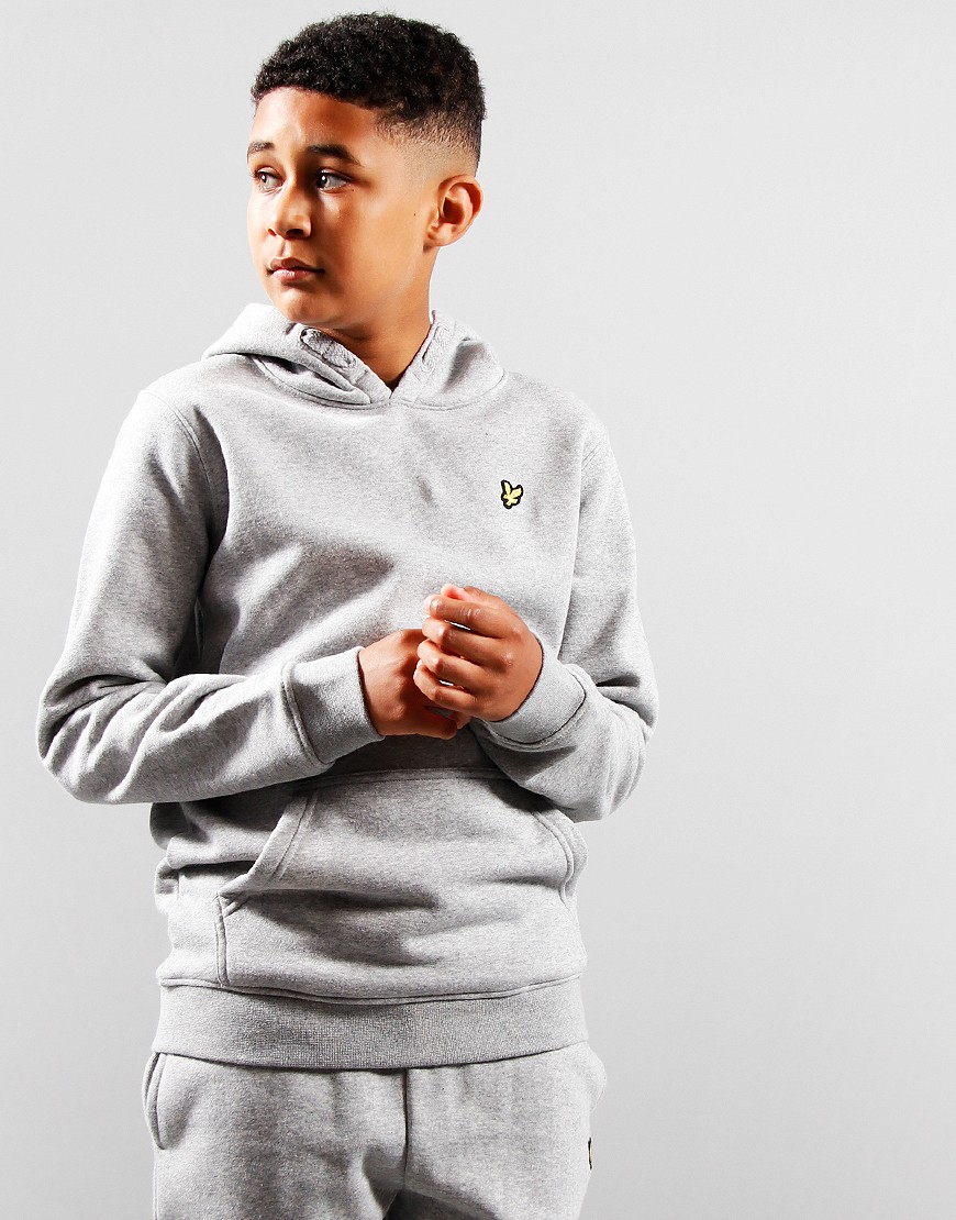 Lyle Scott Junior Pullover Hoodie Vintage Grey Heather Terraces Menswear