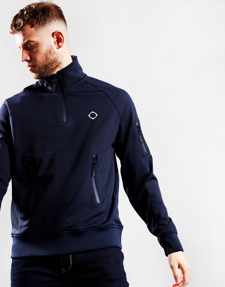 MA.Strum Tech Quarter Zip Sweat Ink Navy