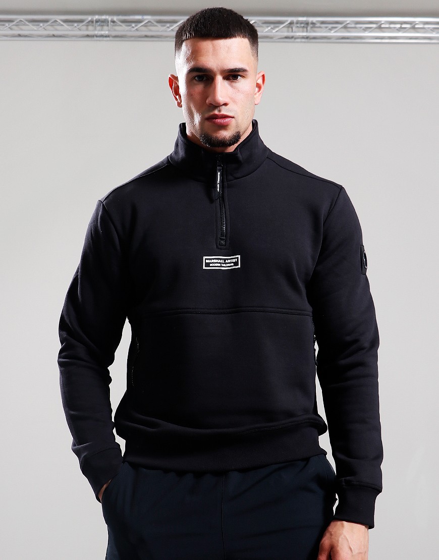 Marshall Artist Siren 1 4 Zip Sweat Black