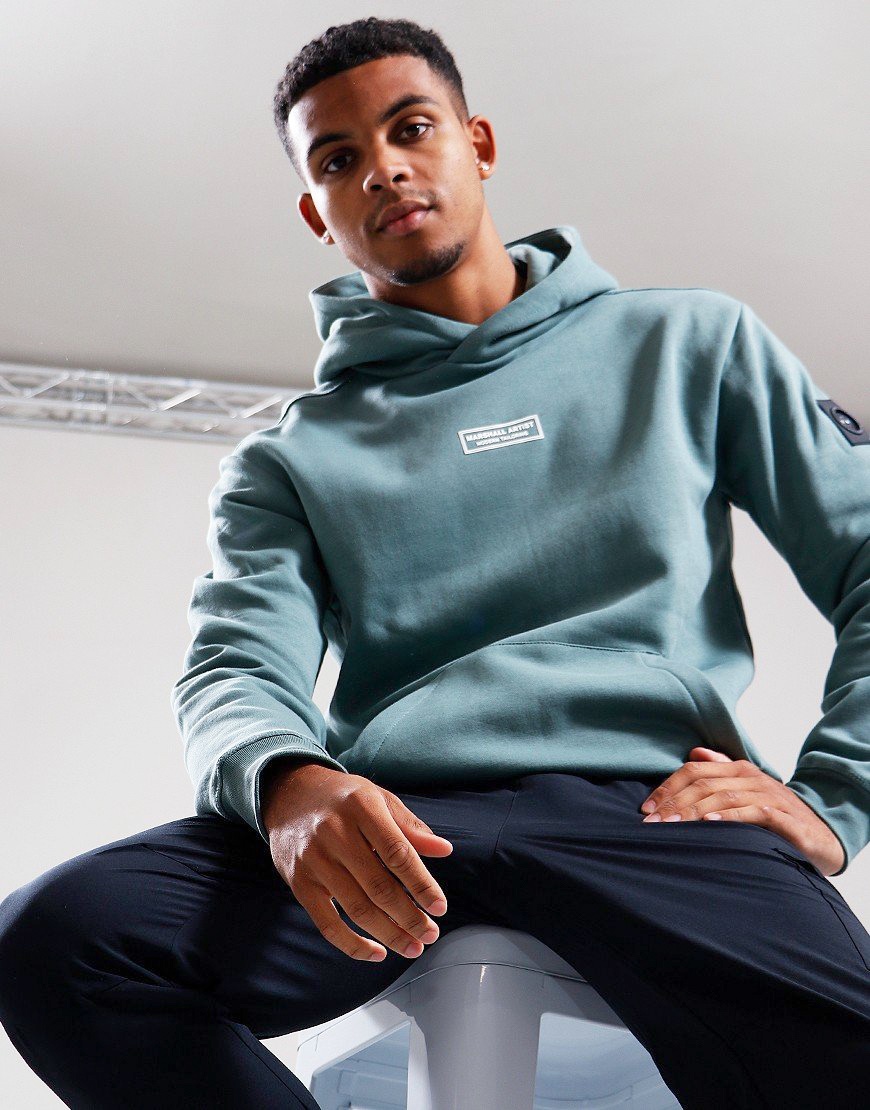 Marshall Artist Siren OTH Box Injection Hoodie Atlantic Green Terraces Menswear