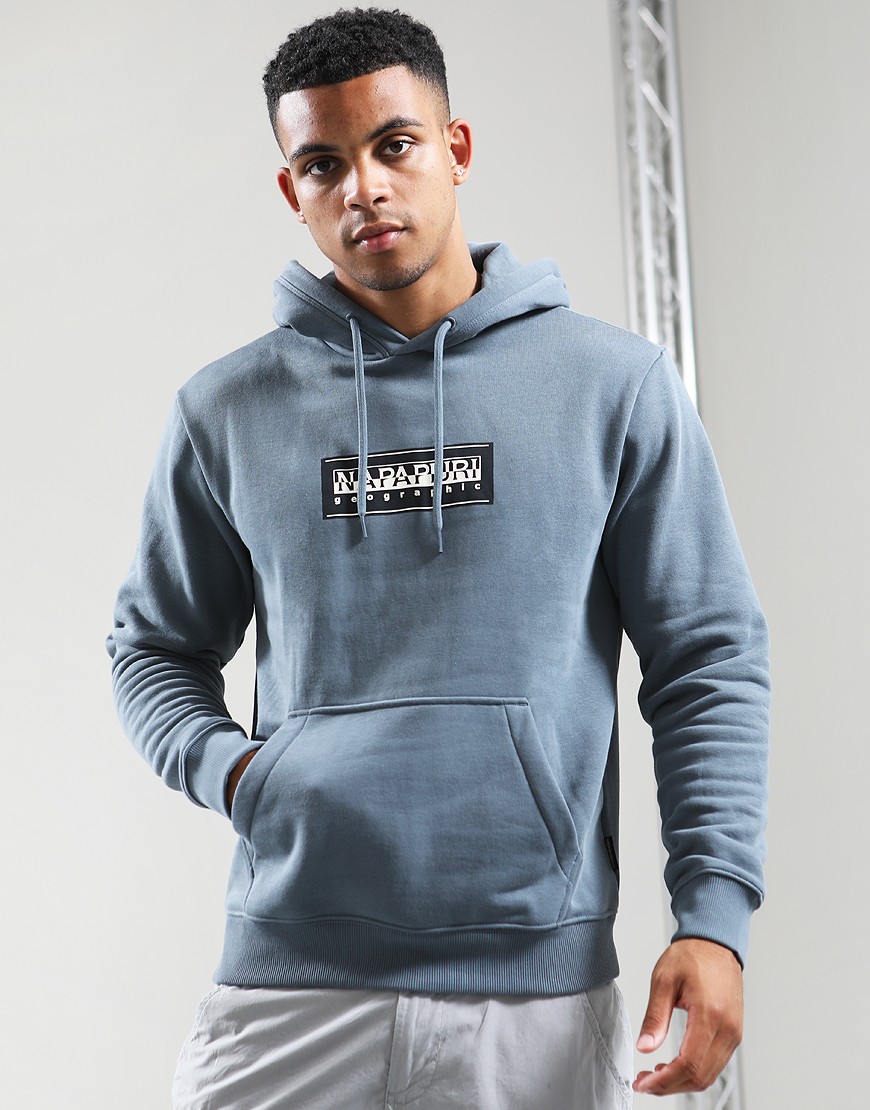 Napapijri B-Box Logo Hooded Sweat Stormy Weather - Terraces