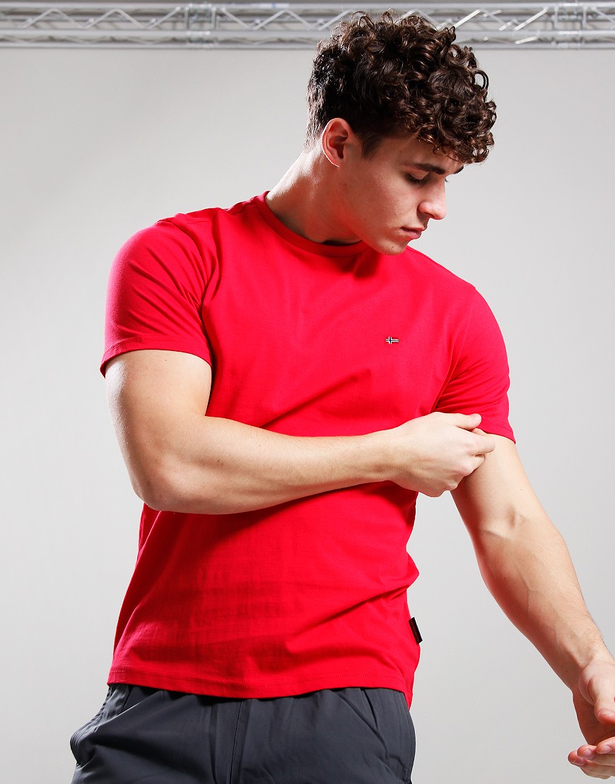 Napapijri Red Cotton Men's T-Shirt