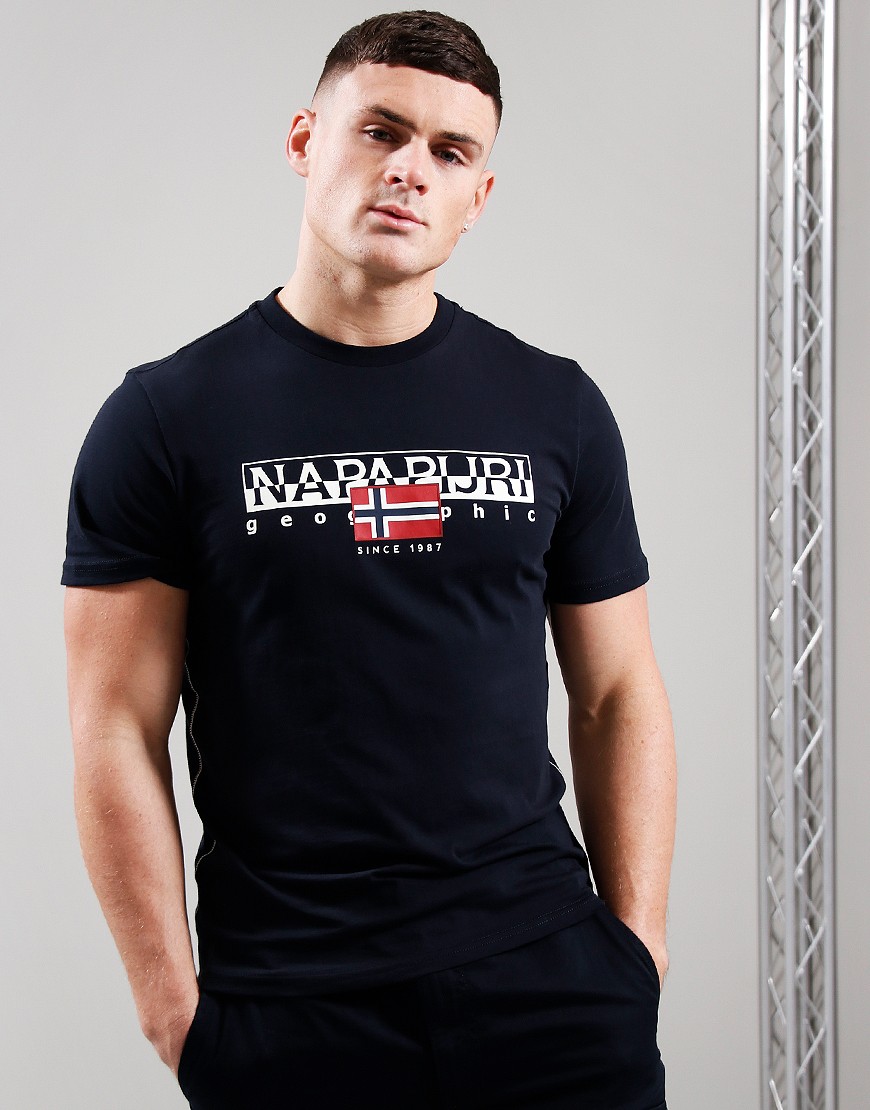 Napapijri Black Cotton Men's T-Shirt main image 0