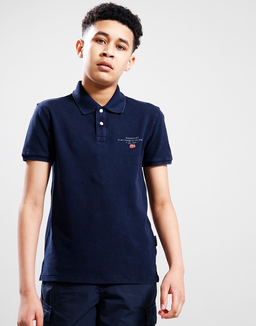 Napapijri Kids Elbas 5 Polo Shirt Blu Marine Terraces Menswear