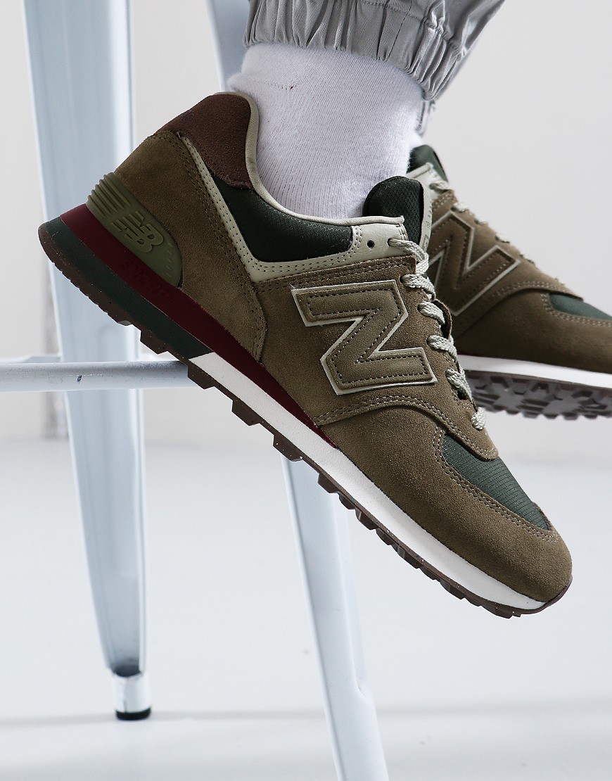 New Balance 574 Trainers Olive/Bone Terraces Menswear