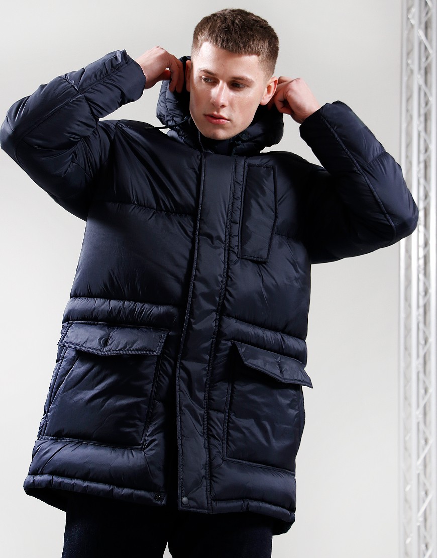 Paul Smith Fibre Down Parka Dark Navy Terraces Menswear