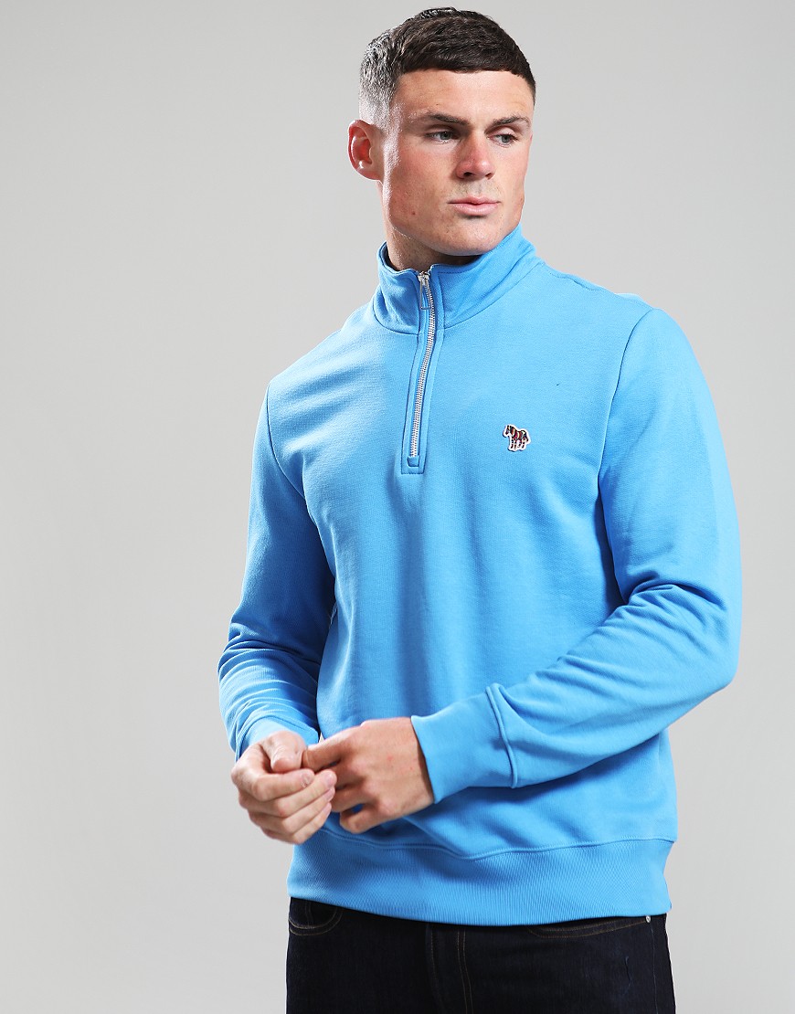 Paul Smith Regular Fit Half Zip Sweat 41C Light Blue
