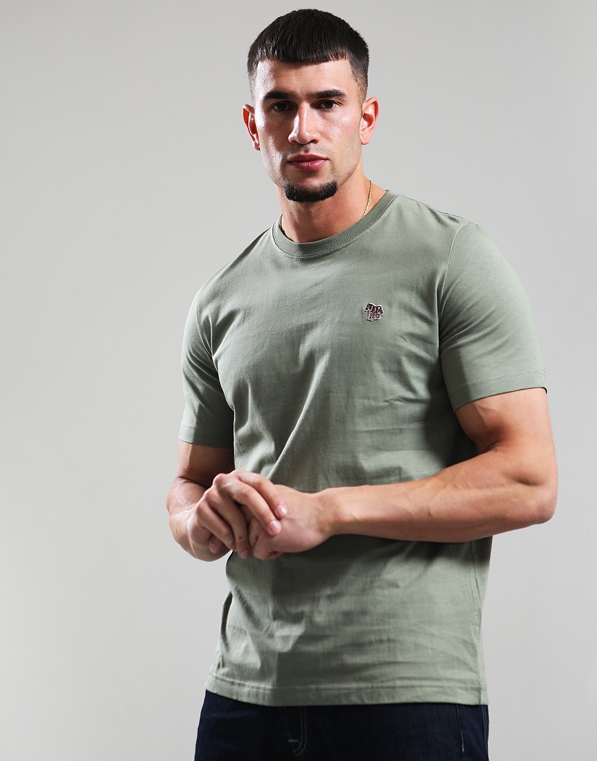 Tシャツ・カットソー Paul Smith FW25 REGULAR FIT T-SHIRT (M2R 011RZ T20064 34C) Men's Dark Green Organic Cotton Zebra Logo T-Shirt