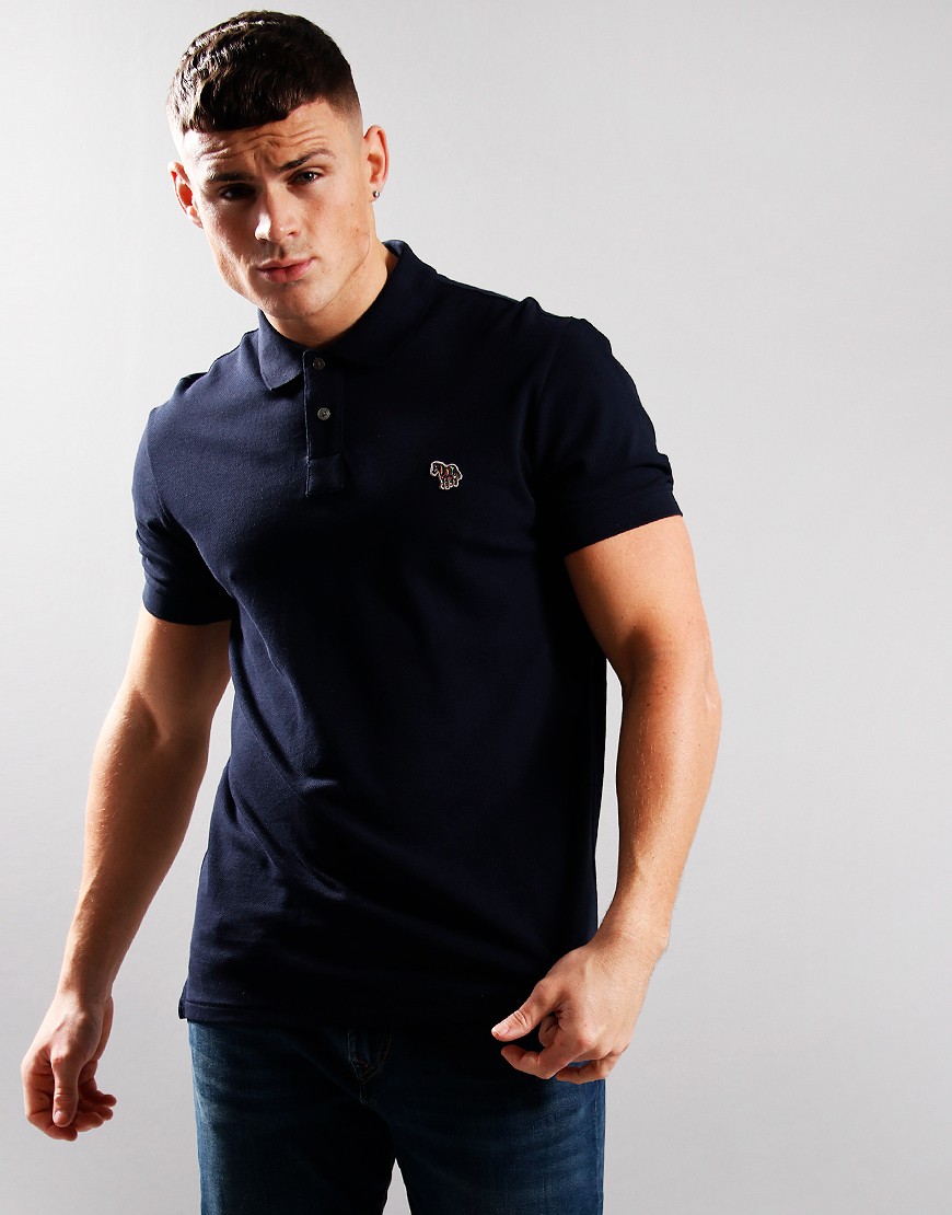Paul Smith Zebra Logo Polo Shirt Dark Navy Terraces Menswear